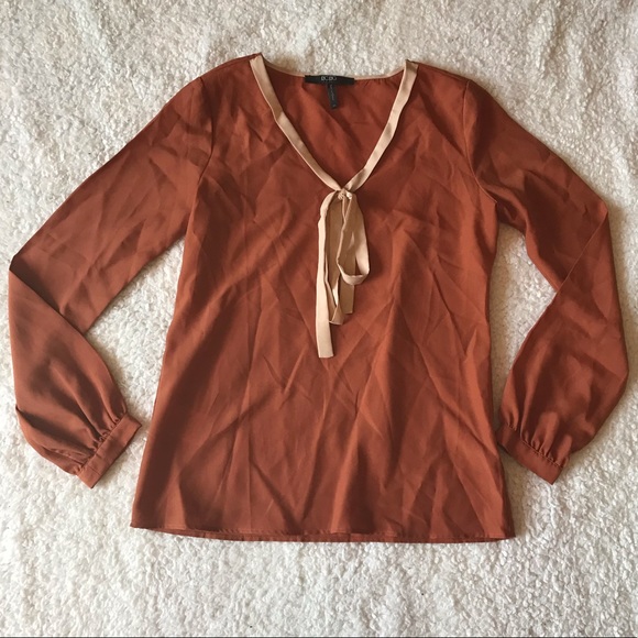 BCBG Paris Tops - BCBG Paris Orange Blouse Size XS